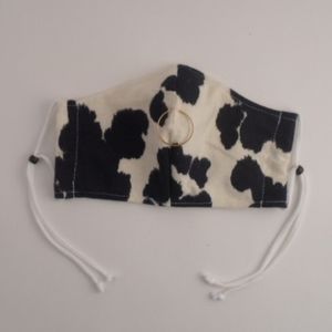 Cow print face mask